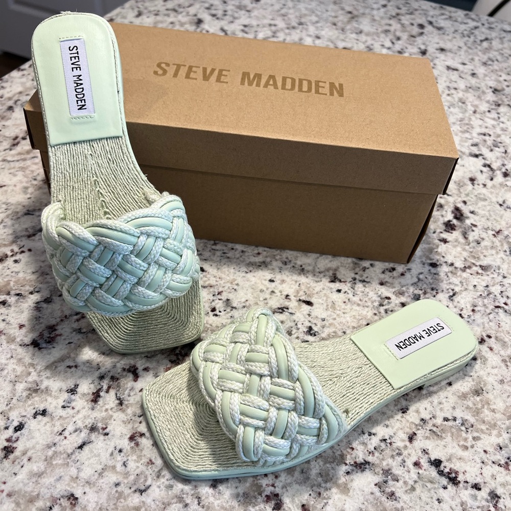 Steve Madden woven slide sandals